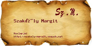 Szakály Margit névjegykártya