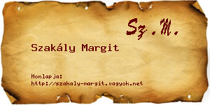 Szakály Margit névjegykártya